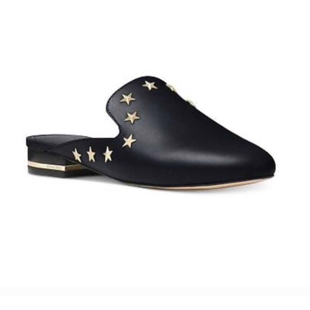 Michael Kors Natasha Black Leather Mule